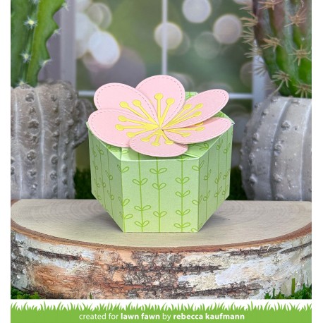 LAWN FAWN DIES - FLOWER TREAT BOX DIES