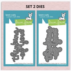 LAWN FAWN DIES - SET SCRIPTY THINKING + OUTLINE