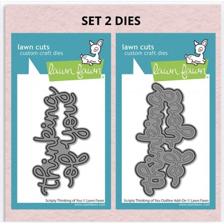 LAWN FAWN DIES - SET SCRIPTY THINKING + OUTLINE