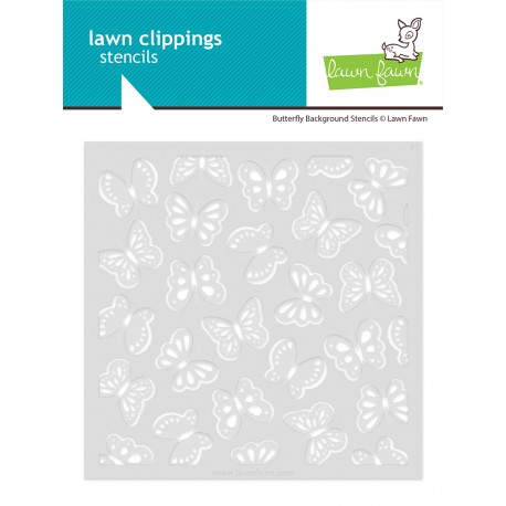 LAWN FAWN STENCIL - BUTTERFLY BACKGROUND