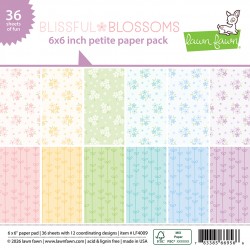LAWN FAWN PAPER PAD BLISSFUL BLOSSOMS 15X15 cm