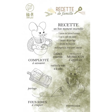 HA-PI TAMPON CLEAR LA MAIN A LA PATE "RECETTE DE FAMILLE"