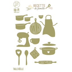 HA-PI DIES USTENSILES "RECETTE de FAMILLE"
