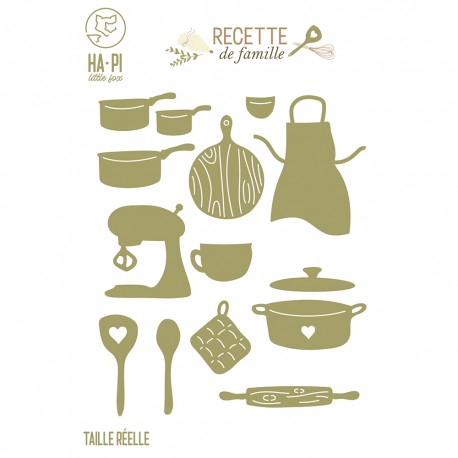 HA-PI DIES USTENSILES "RECETTE de FAMILLE"