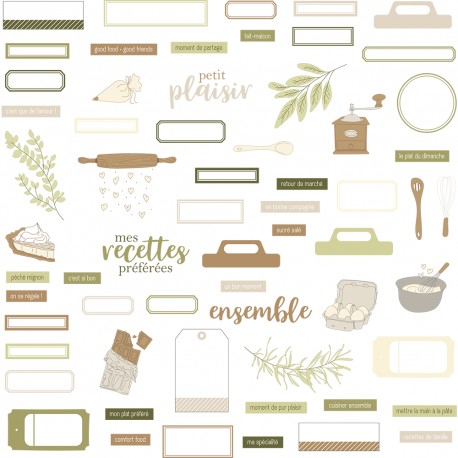 HA-PI LITTLE FOX DIE-CUTS "RECETTE de FAMILLE"