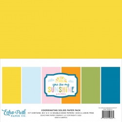 ECHO PARK PAPER YOU ARE MY SUNSHINE COORDINATING SOLIDS PAPER PACK 30X30CM