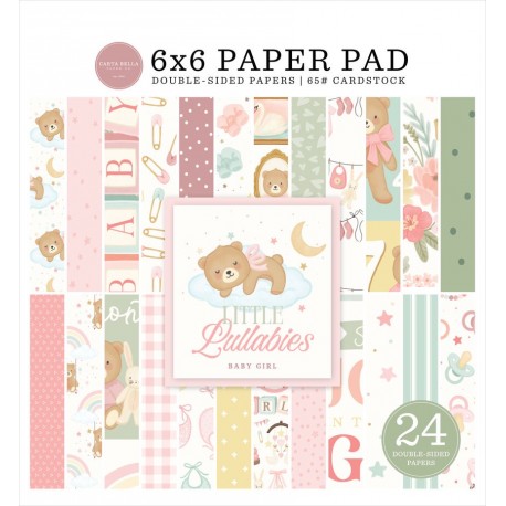 CARTA BELLA ECHO PARK PAPER LULLABIES BABY GIRL PAPERPAD 15X15 cm