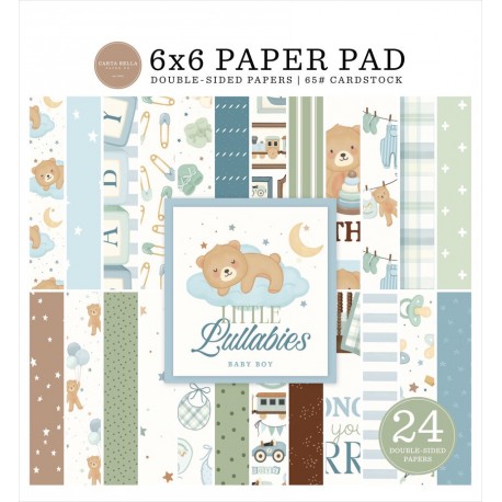 CARTA BELLA ECHO PARK PAPER LULLABIES BABY BOY PAPERPAD 15X15 cm
