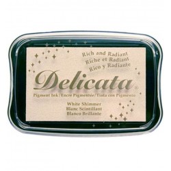 Tsukineko Delicata WHITE SHIMMER - Pigment ink,