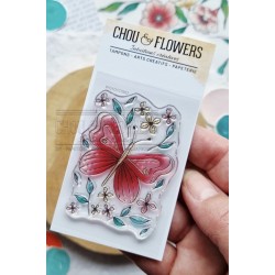 CHOU & FLOWERS TAMPONS CLEAR PAPILLONS "Mon p'tit jardin"