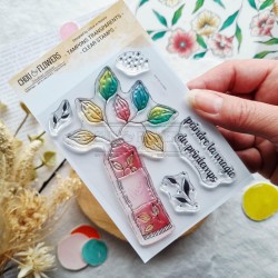 CHOU & FLOWERS TAMPONS CLEAR TUBE DE PEINTURE "Mon p'tit jardin"