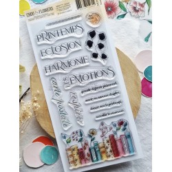 CHOU & FLOWERS TAMPONS CLEAR DL LES MOTS PRINTEMPS "Mon P'tit Jardin"