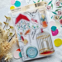 CHOU & FLOWERS TAMPONS CLEAR LA CAGE "Mon P'tit Jardin"