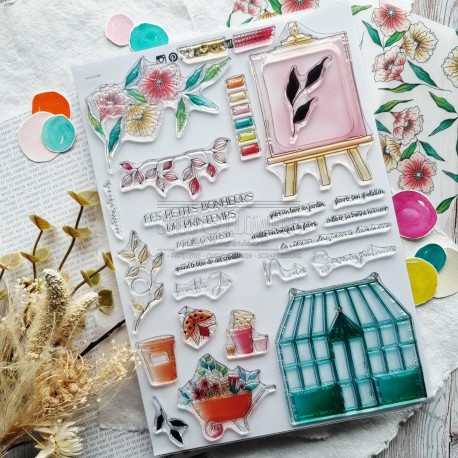 CHOU & FLOWERS TAMPONS CLEAR A4 JARDIN D'ARTISTE "Mon P'tit Jardin"