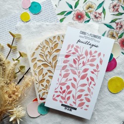 CHOU & FLOWERS POCHOIR A6 FEUILLAGES "Mon P'tit Jardin"