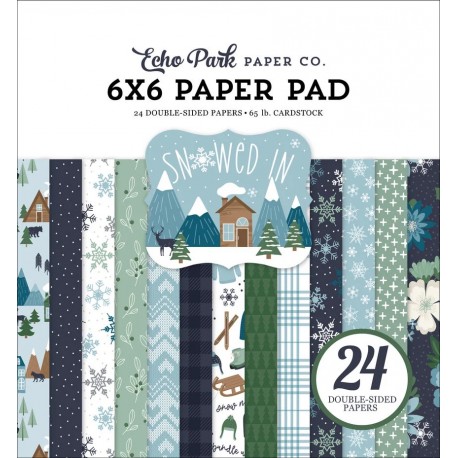 ECHO PARK PAPER SNOWED IN PAPER PAD 15x15cm