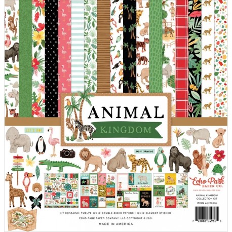 ECHO PARK PAPER ANIMAL KINGDOM PAPER PACK 30X30CM