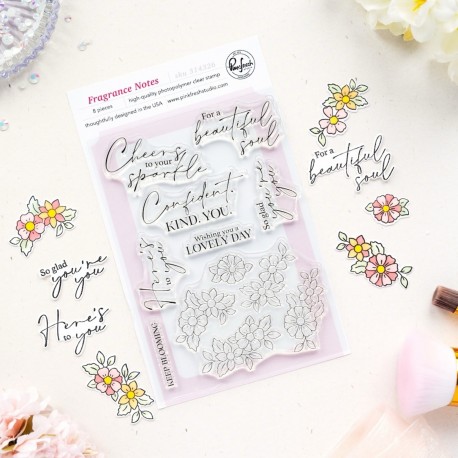 PINKFRESH STUDIO FRAGRANCE NOTES CLEAR STAMP THE COUTURE EDIT