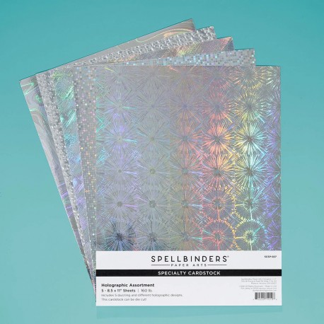 SPELLBINDERS HOLOGRAPHIC ASSORTMENT SPECIALTY CARDSTOCK