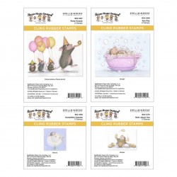SPELLBINDERS - HOUSE MOUSE PARTY PARADE COLLECTOR BUNDLE Rubber Stamp