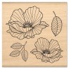FLORILEGES DESIGN TAMPON BOIS COQUELICOTS " MURMURES"
