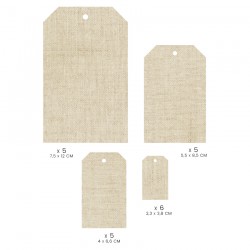 FLORILEGES DESIGN 21 ETIQUETTES LIN BEIGE "MURMURES"