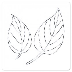FLORILEGES DESIGN POCHOIR DE PIERCING FEUILLES SIMPLE GINKGO