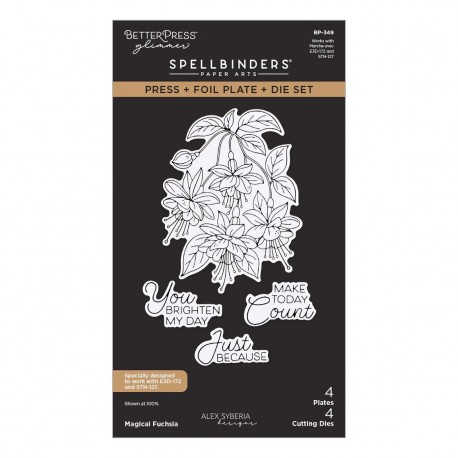 Spellbinders MAGICAL FUCHSIA PRESS & FOIL PLATE by ALEX SYBERIA