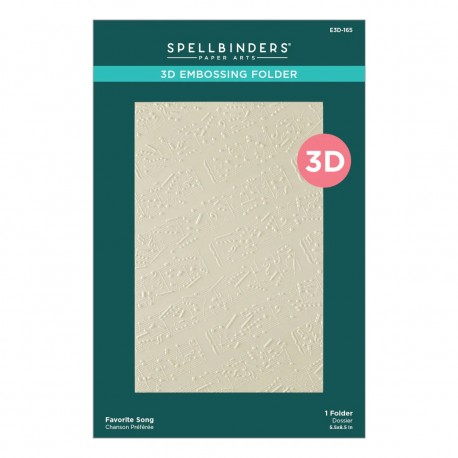 SPELLBINDERS FAVORITE SONG 3D EMBOSSING FOLDER