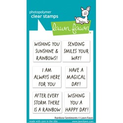 LAWN FAWN CLEAR STAMPS - RAINBOW SENTIMENTS