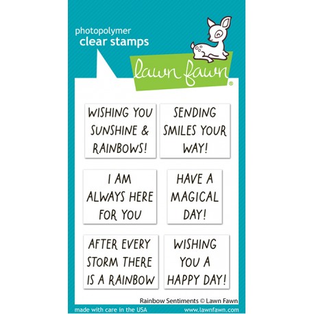 LAWN FAWN CLEAR STAMPS - RAINBOW SENTIMENTS