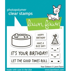 LAWN FAWN CLEAR STAMPS - YEAR SIXTEEN