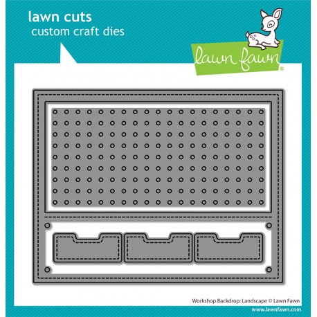 LAWN FAWN DIES - WORKSHOP BACKDROP LANDSCAPE DIES