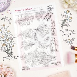 PINKFRESH STUDIO "WHISPERING DAFFODILS" CLEAR STAMP by THE WHIMSICAL CREATIVE DESIGN STUDIO