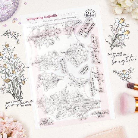 PINKFRESH STUDIO "WHISPERING DAFFODILS" CLEAR STAMP by THE WHIMSICAL CREATIVE DESIGN STUDIO