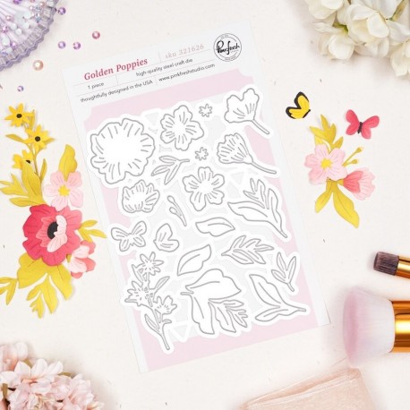 PINKFRESH STUDIO GOLDEN POPPIES DIES by THE DAYDREAM EDIT by Inna Moreva