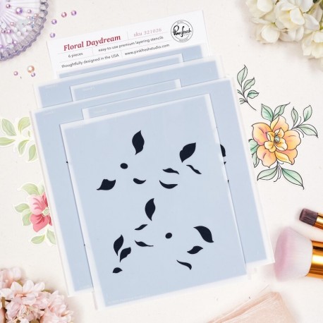 PINKFRESH STUDIO "FLORAL DAYDREAM" STENCILS by THE DAYDREAM EDIT by Inna Moreva