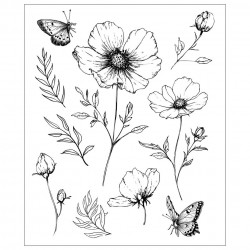 Sizzix • CLEAR STAMPS by WILLOW WOLFE COSMO AND BUTTERFLIES