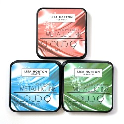 LISA HORTON SET CLOUD 9 METALLIC INK - 3 INK PADS