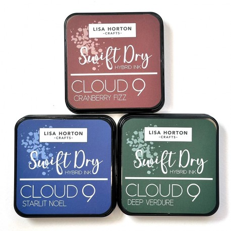 LISA HORTON SET CLOUD 9 SWIFT DRY HYBRID INK - FESTIVE PAD TRIO