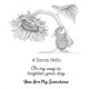 SPELLBINDERS - HOUSE MOUSE SUNFLOWER WALK CLING RUBBER STAMP