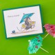 SPELLBINDERS - HOUSE MOUSE FUN IN THE SUN CLING RUBBER STAMP