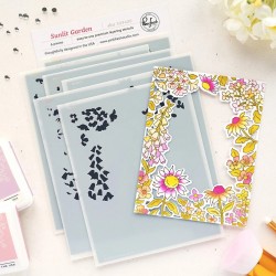 PINKFRESH STUDIO SUNLIT GARDEN STENCIL- SUNLIT MANOR COLLECTION