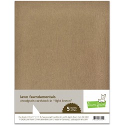 LAWN FAWN WOODGRAIN CARDSTOCK LIGHT BROWN