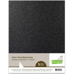 LAWN FAWN SPARKLE CARDSTOCK BLACK