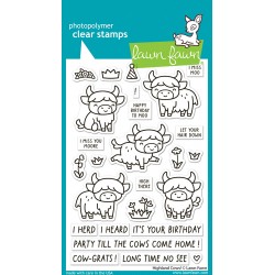 LAWN FAWN CLEAR STAMPS - HIGHLAND COWS