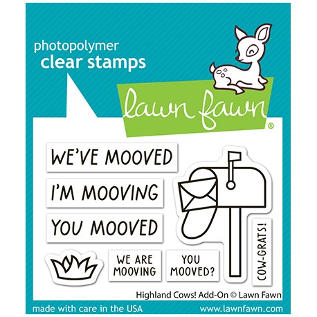 LAWN FAWN CLEAR STAMPS - HIGHLAND COWS ADD-ON