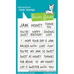 LAWN FAWN CLEAR STAMPS - JAM AND HONEY SENTIMENTS