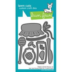 LAWN FAWN DIES - BUILD A DRINK MASON JAR - JAM AND HONEY ADD-ON