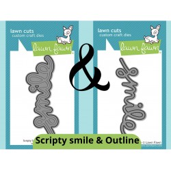 LAWN FAWN DIES - SET SCRIPTY SMILE & OUTLINE